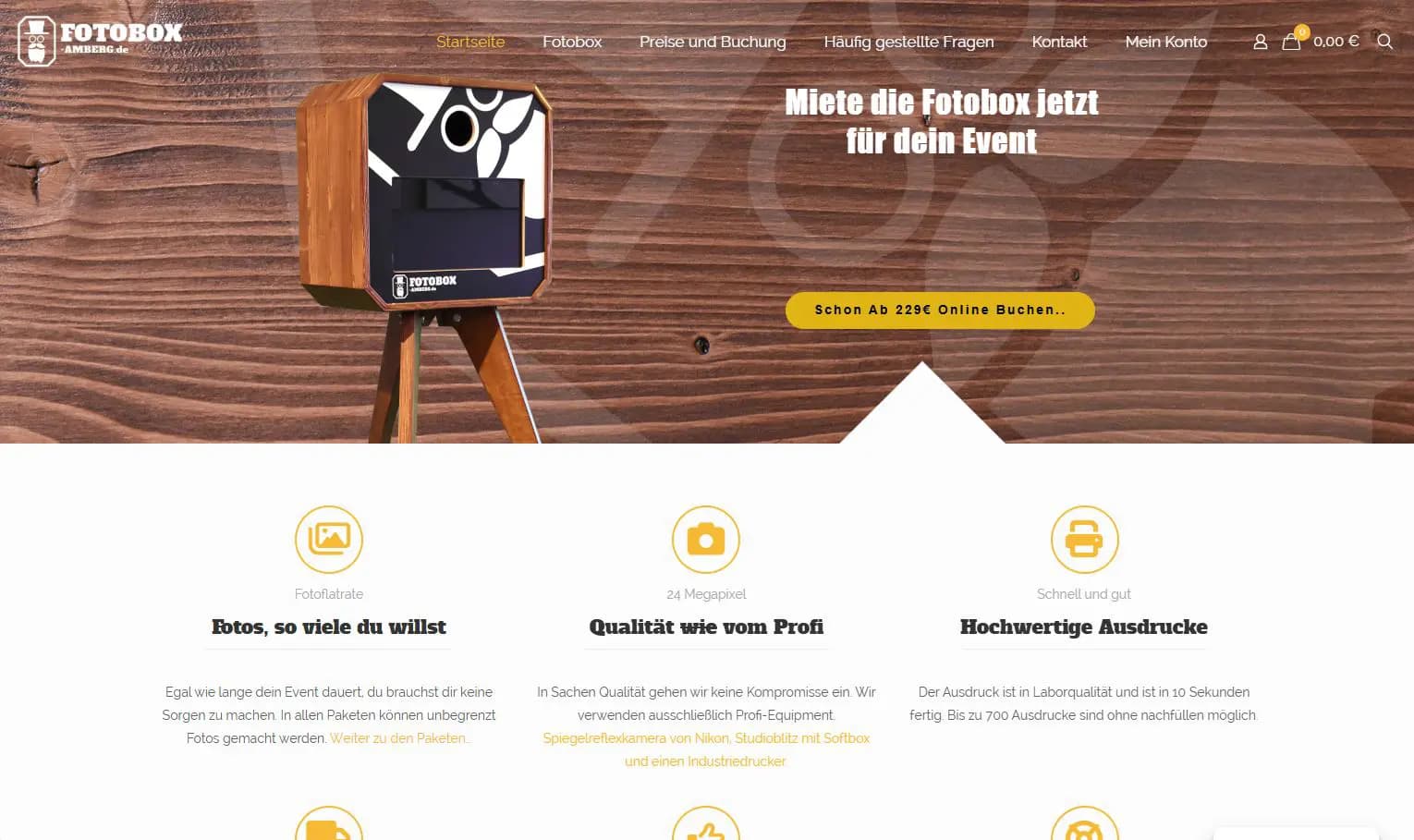 Fotobox Amberg Webseite